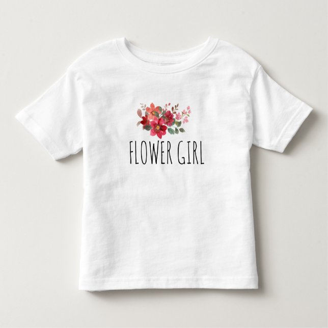 Camiseta De Bebé Niña dulce de flores Toddler Tee | Bridesmaid (Anverso)