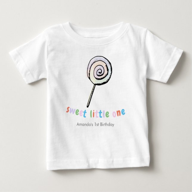 Camiseta De Bebé Niña Dulce y Pequeña Personalizada Kids (Anverso)