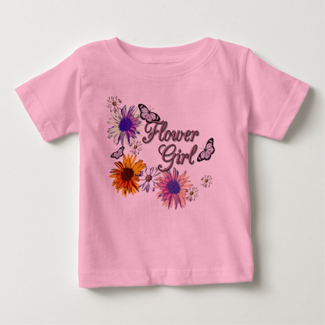 Camiseta De Bebé Niña Flor (Anverso)
