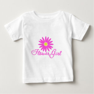 Camiseta De Bebé Niña Flor Daisy/ Rosa