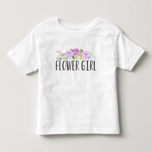 Camiseta De Bebé Niña Flor Púrpura Toddler Tee   Bridesmaid
