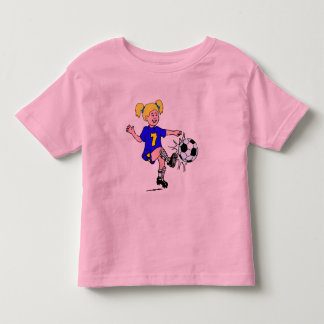 Camiseta De Bebé Niña jugando al fútbol