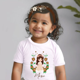 Camiseta De Bebé Niña pequeña con flores