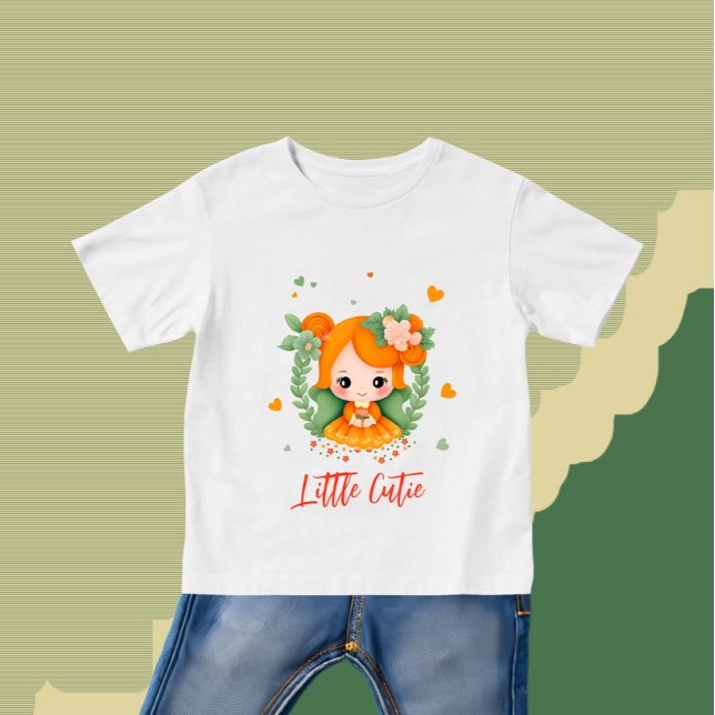 Camiseta De Bebé Niña pequeña con flores (Subido por el creador)