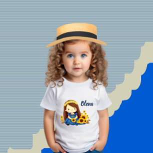 Camiseta De Bebé Niña pequeña con girasoles