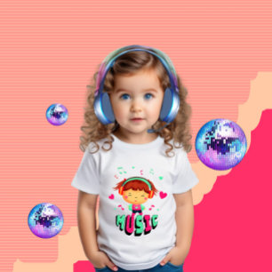 Camiseta De Bebé Niña pequeña con música
