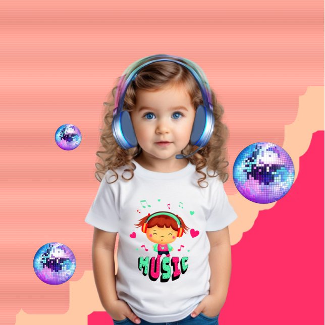 Camiseta De Bebé Niña pequeña con música (Subido por el creador)