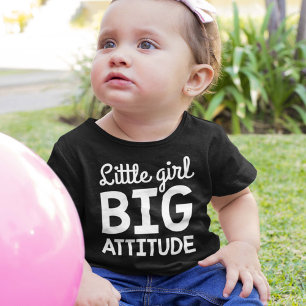 Camiseta De Bebé Niña Pequeña Gran Actitud