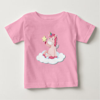 Camiseta De Bebé Niña pequeña Unicorn Rosa