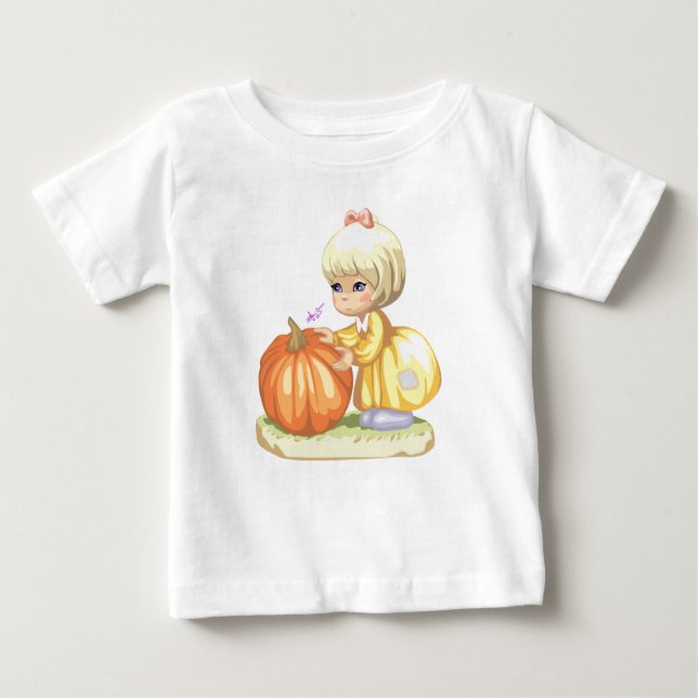 Camiseta De Bebé Niña pequeña y calabaza Todd Largas Mangas Tee (Anverso)
