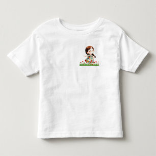 Camiseta De Bebé Niña Pequeña y Linda en Campo de Flores para Niños