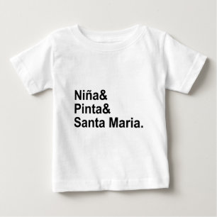 Camiseta De Bebé Nina Pinta Santa María   Barco de Cristóbal Colón