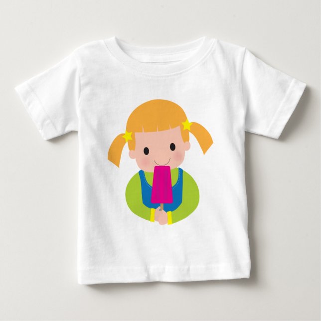 Camiseta De Bebé Niña Popsicle (Anverso)