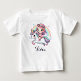 Camiseta De Bebé Niña preciosa de unicornio