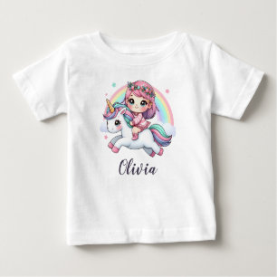 Camiseta De Bebé Niña preciosa de unicornio