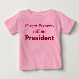 Camiseta De Bebé Niña presidente menuda.