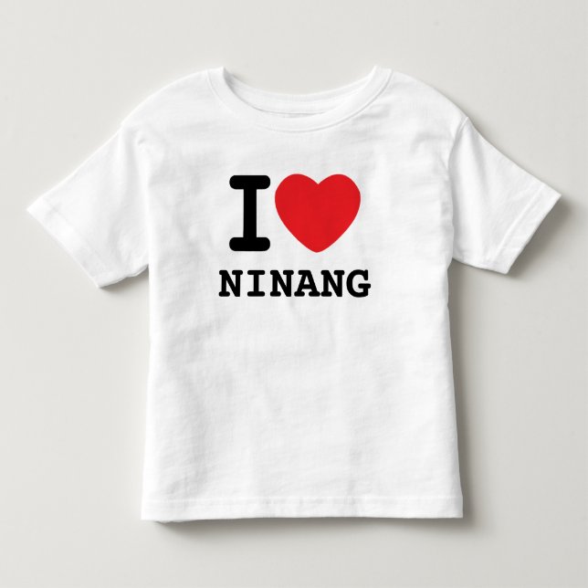 Camiseta De Bebé ninang del corazón i (Anverso)