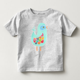 Camiseta De Bebé Niñas bebés Ilustran Ilustracion de Ave Arcoiris