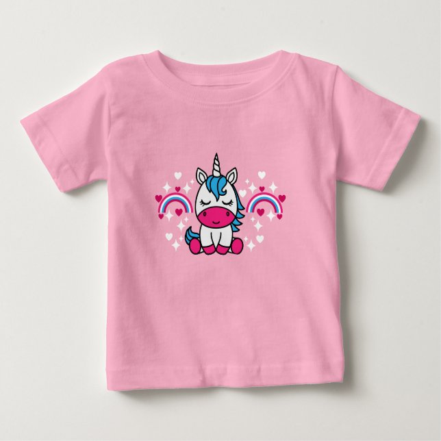 Camiseta De Bebé Niñas Unicorn Pony (Anverso)