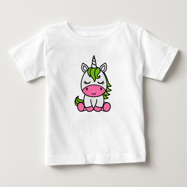 Camiseta De Bebé Niñas Unicornio Poni (Anverso)