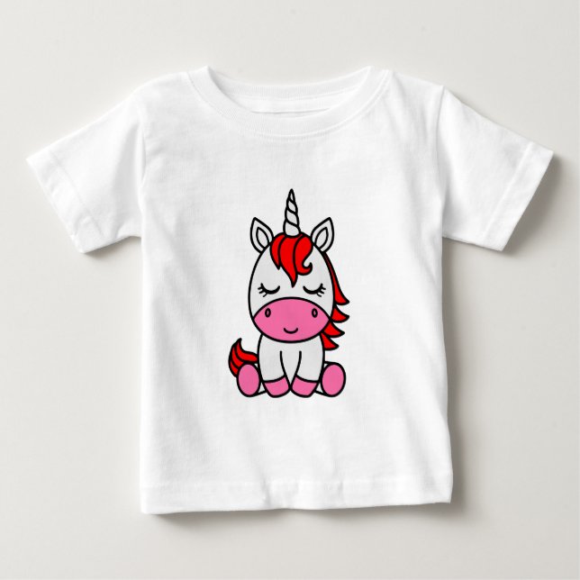 Camiseta De Bebé Niñas Unicornio Poni (Anverso)
