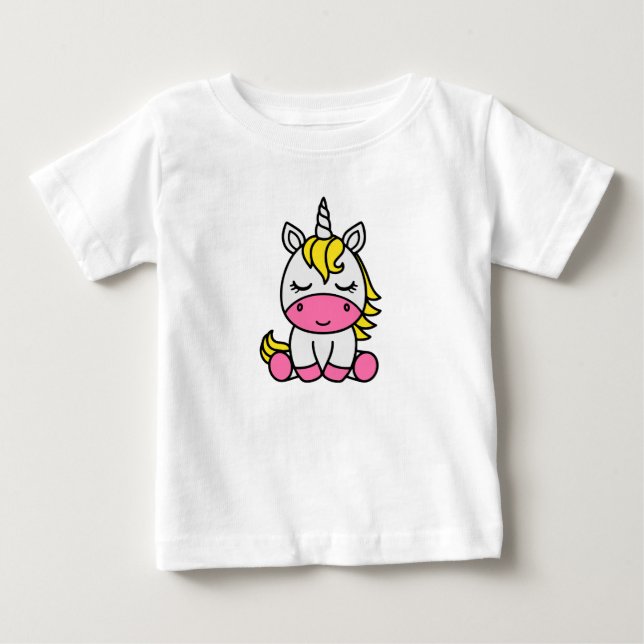 Camiseta De Bebé Niñas Unicornio Poni (Anverso)