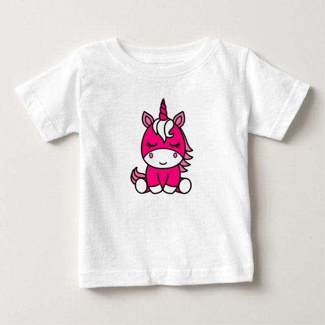 Camiseta De Bebé Niñas Unicornio Poni (Anverso)