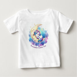 Camiseta De Bebé Niñez con unicornio en la luna