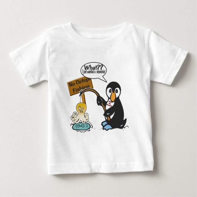 Camiseta De Bebé Ninguna pesca de los pulpos (Anverso)