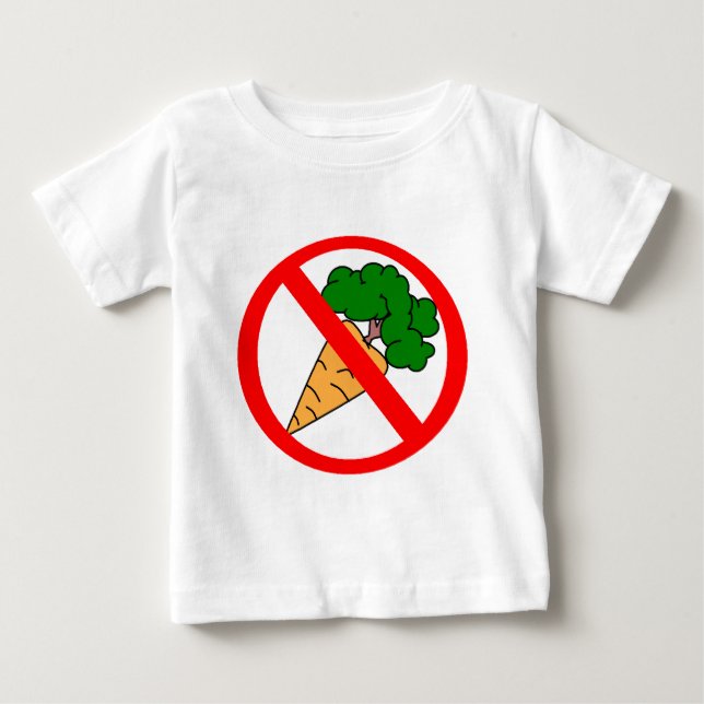 Camiseta De Bebé ¡Ningunas zanahorias! (Anverso)