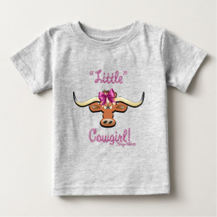 Camiseta De Bebé Niñita bovina, vaca longandesa