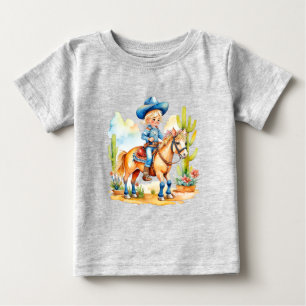 Camiseta De Bebé Niñita en caballo en escena de SW