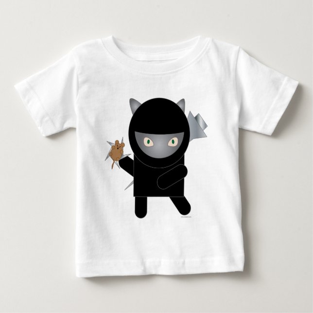 camiseta de bebé ninja kitty (Anverso)