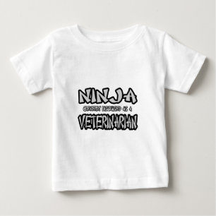 Camiseta De Bebé Ninja...Veterinaria