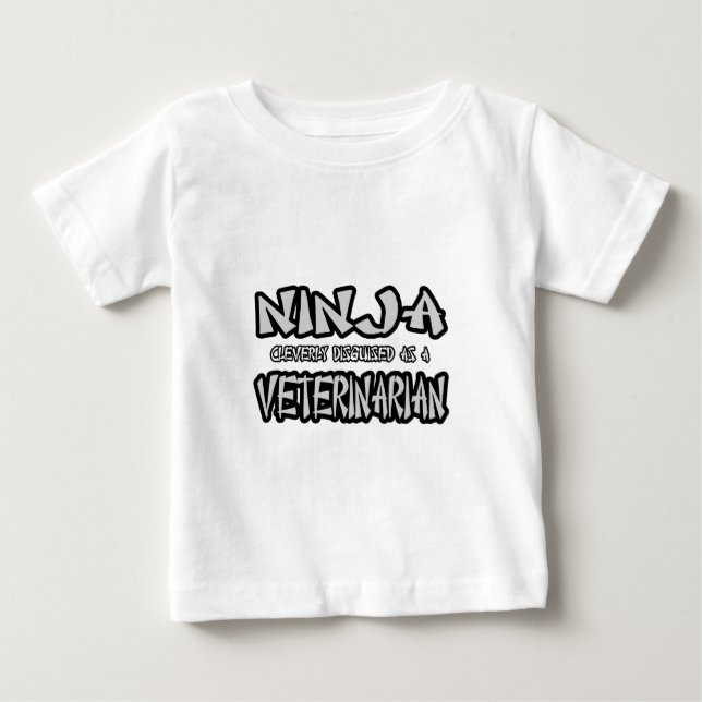 Camiseta De Bebé Ninja...Veterinaria (Anverso)