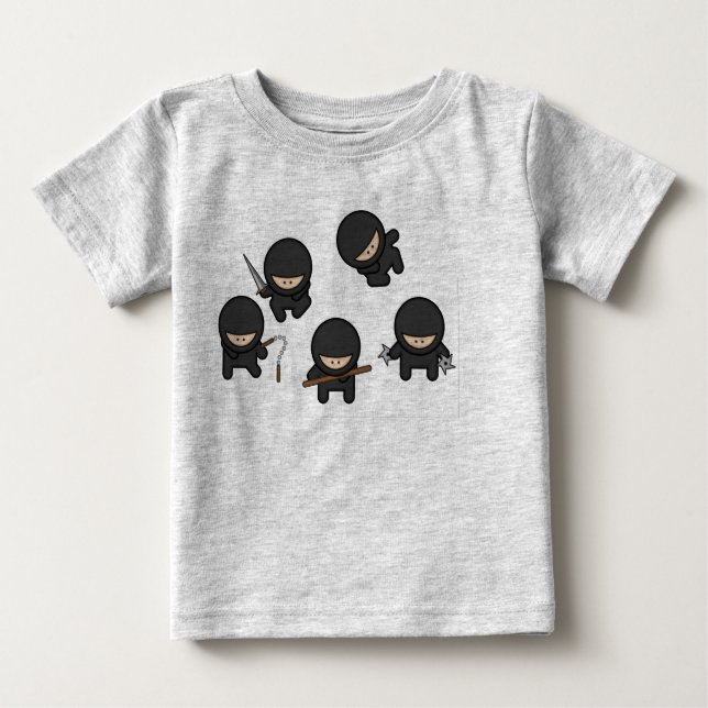 Camiseta De Bebé Ninjas lindo (Anverso)
