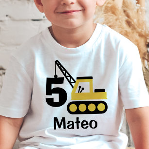 Camiseta De Bebé Niño 5.ª Grúa de construcción personalizada