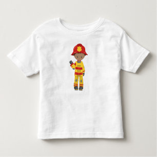 Camiseta De Bebé Niño afroamericano, bombero, bombero, casco