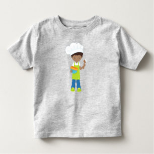 Camiseta De Bebé Niño afroamericano, haciendo pan, panadería, panad