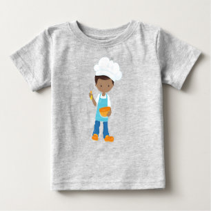 Camiseta De Bebé Niño afroamericano, horneado, panadero, pastelero