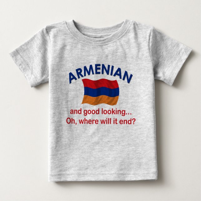 Camiseta De Bebé Niño armenio apuesto T (Anverso)