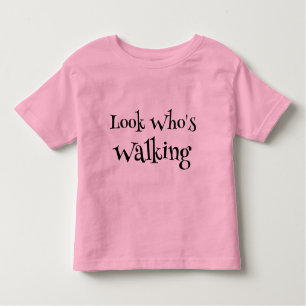 Camiseta De Bebé Niño Chica camina en rosa