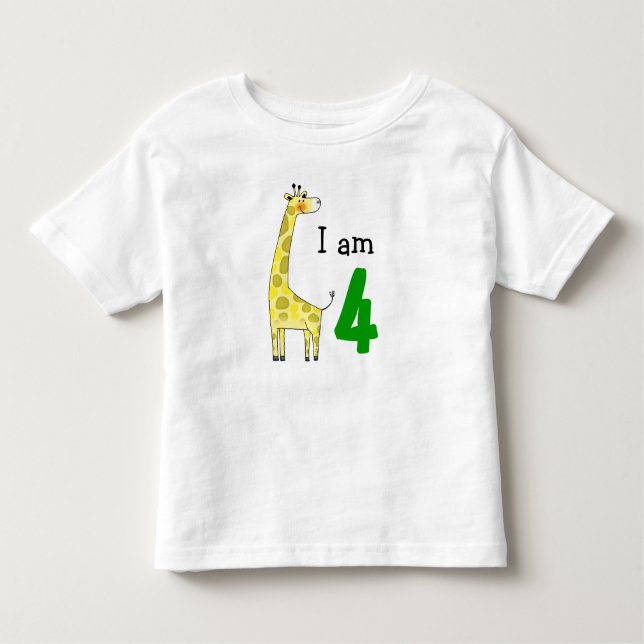 Camiseta De Bebé Niño/chica de 4 años de edad (jirafa linda) (Anverso)