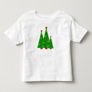 Camiseta De Bebé Niño colorido de las Felices Navidad del árbol d
