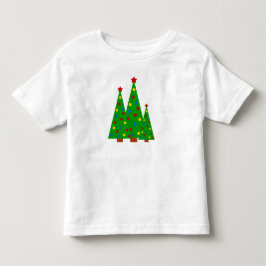 Camiseta De Bebé Niño colorido de las Felices Navidad del árbol de