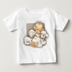 Camiseta De Bebé Niño con corderos