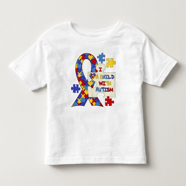 Camiseta De Bebé Niño con la cinta de la conciencia del autismo (Anverso)