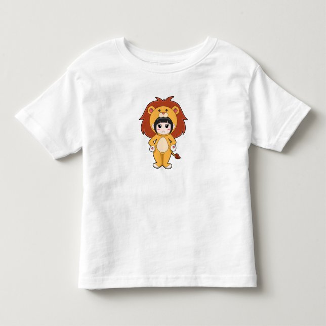Camiseta De Bebé Niño con traje de león (Anverso)