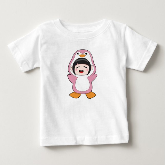 Camiseta De Bebé Niño con traje de pingüino (Anverso)