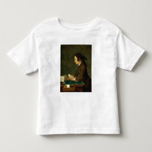 Camiseta De Bebé Niño construyendo un castillo de naipes (aceite so